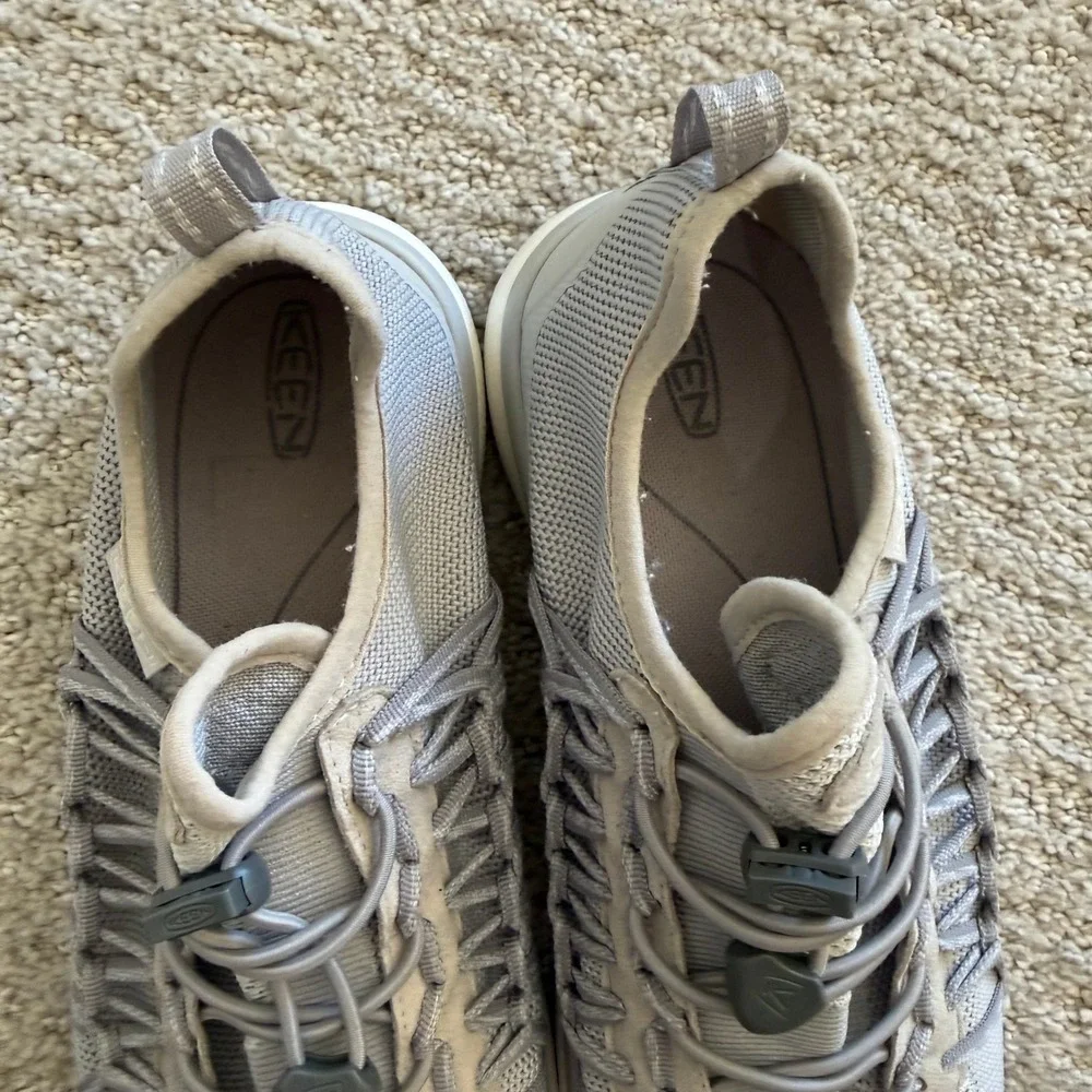 KEEN UNEEK EXO-W Women 10 Gray Knit Slip On Comfort SNEAKERS LIGHTWEIGHT COMFORT